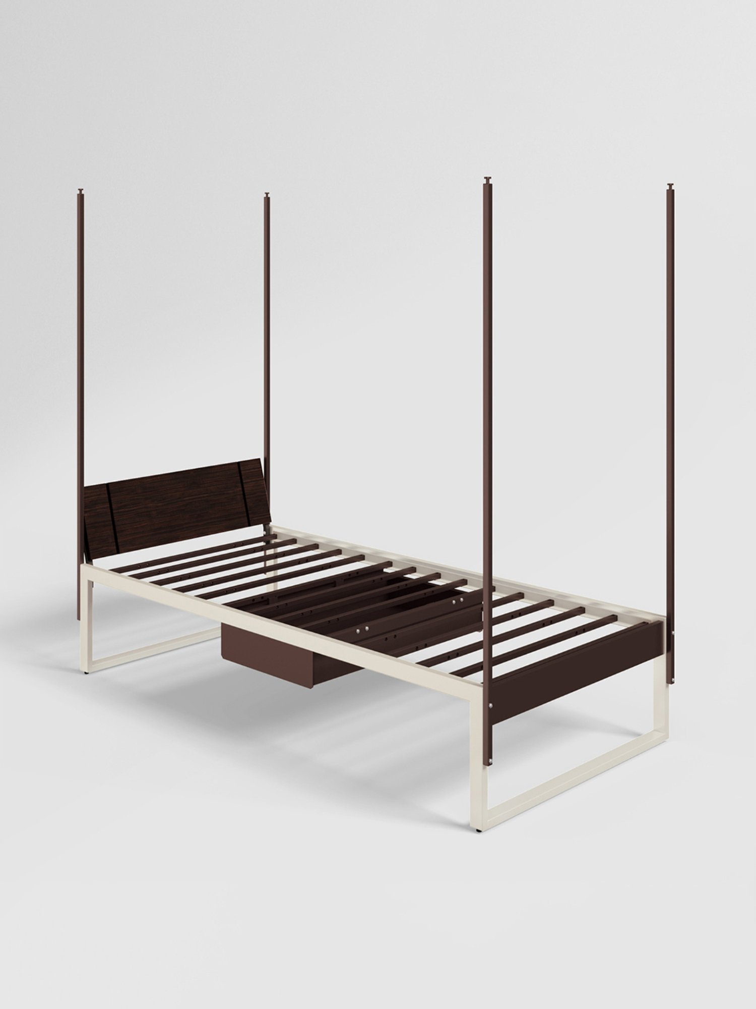 Nilkamal Riva Black Engineered Wood King Size Bed with Storage