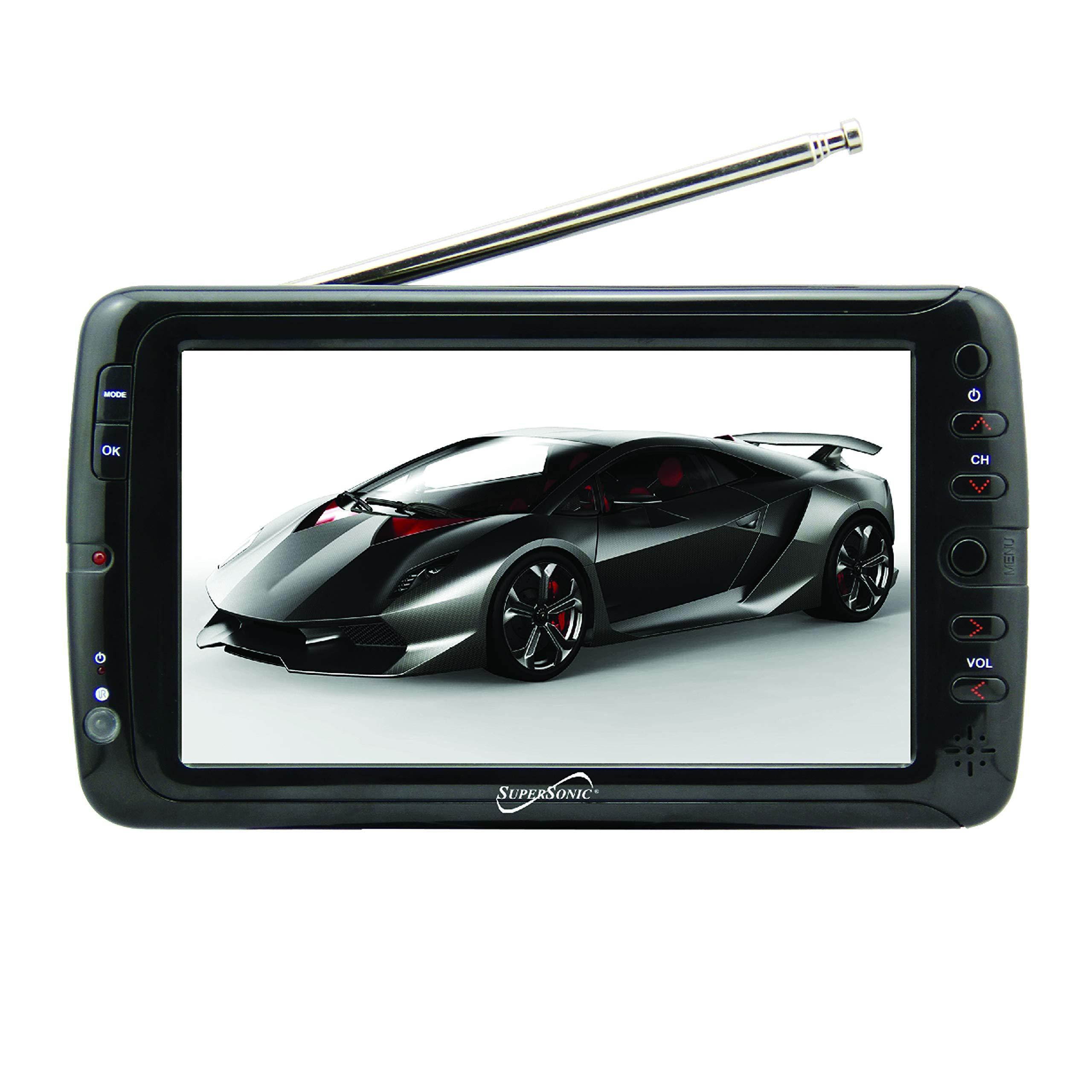 SuperSonic Portable Widescreen LCD Display with Digital TV Tuner, USB/SD Inputs and AC/DC Compatible for RVs, 7-Inch