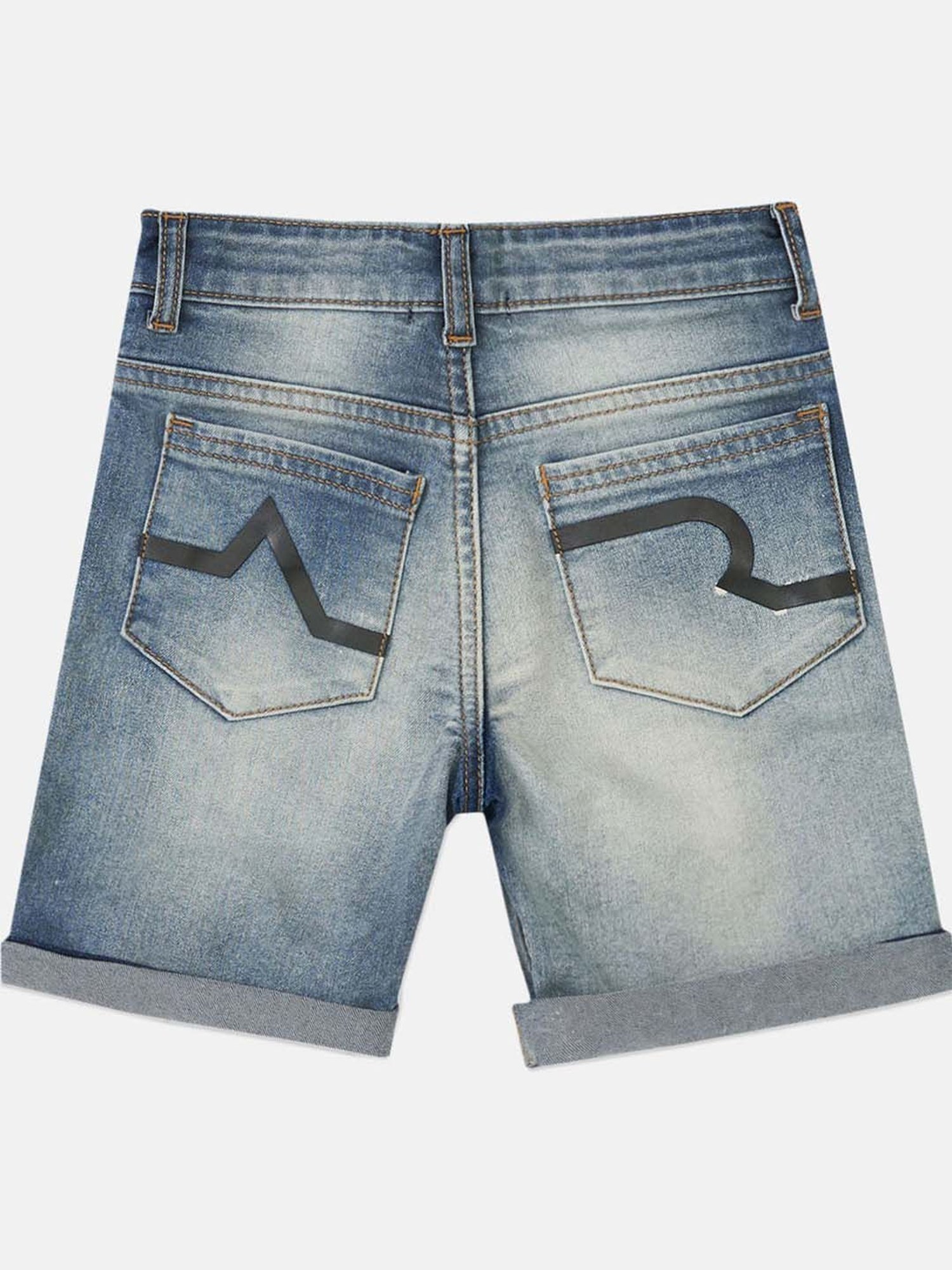 Angel & Rocket Kids Blue Printed Shorts