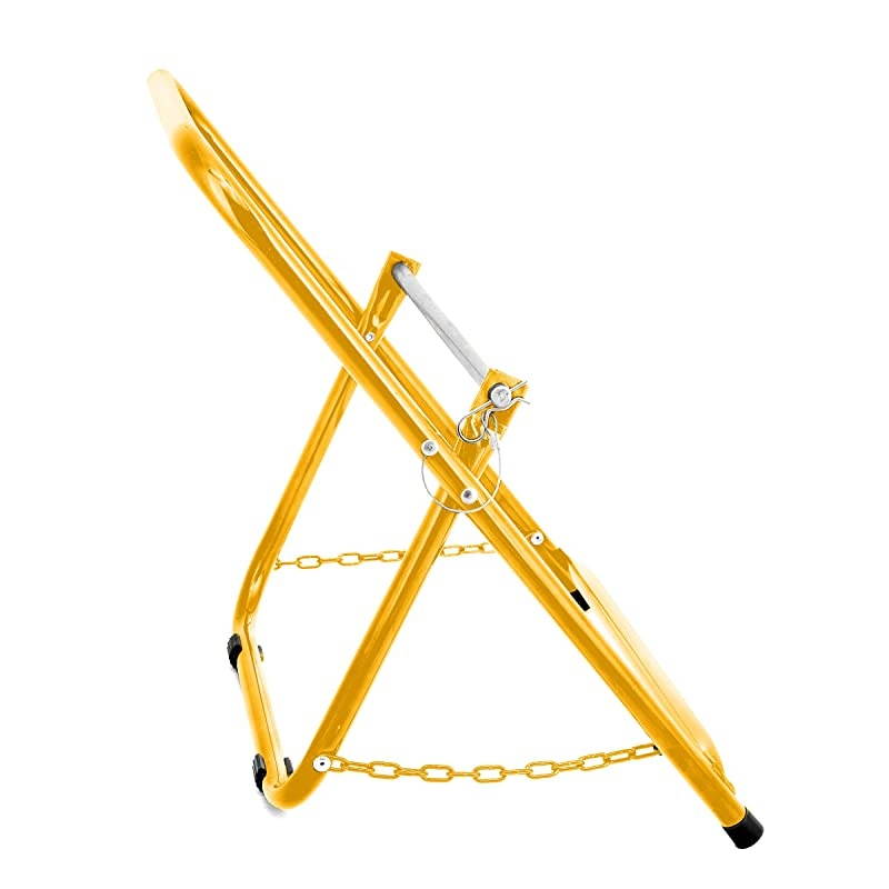 Durable Single Axle Cable Caddy Commercial Industrial Grade Steel Wire Dispenser Compact Design Holds Cable Reels Up to 20quot Diameter and 100 lb Capacity Yellow