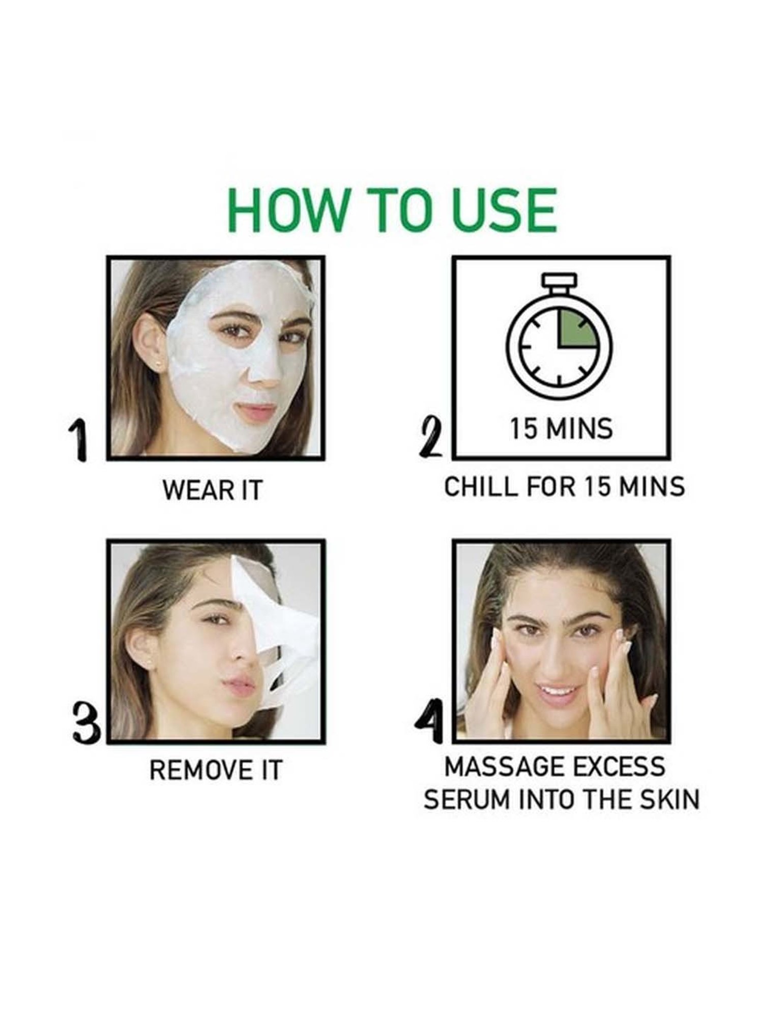 Garnier Skin Naturals Face Serum Sheet Mask (Pack of 10) - 280 gm