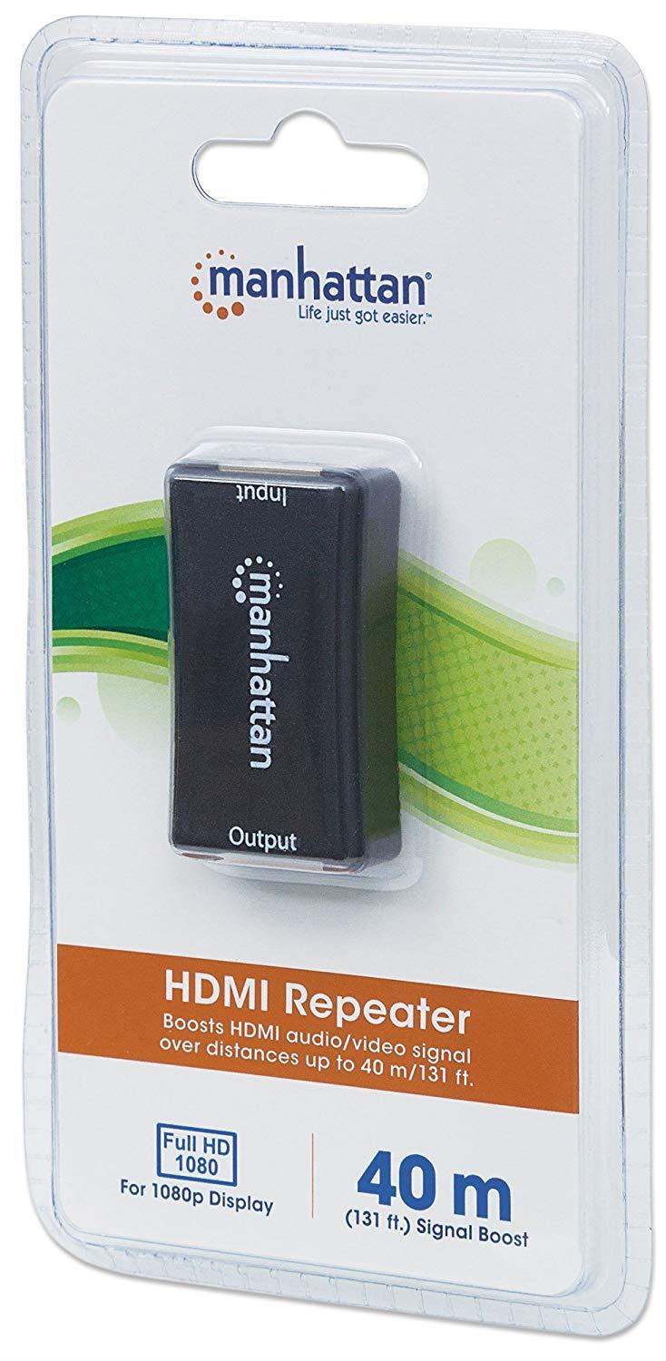 MANHATTAN HDMI Repeater/HDMI Signal Repeater (Playing 1080P Video and Lossless Audio Up to 40M) 207447