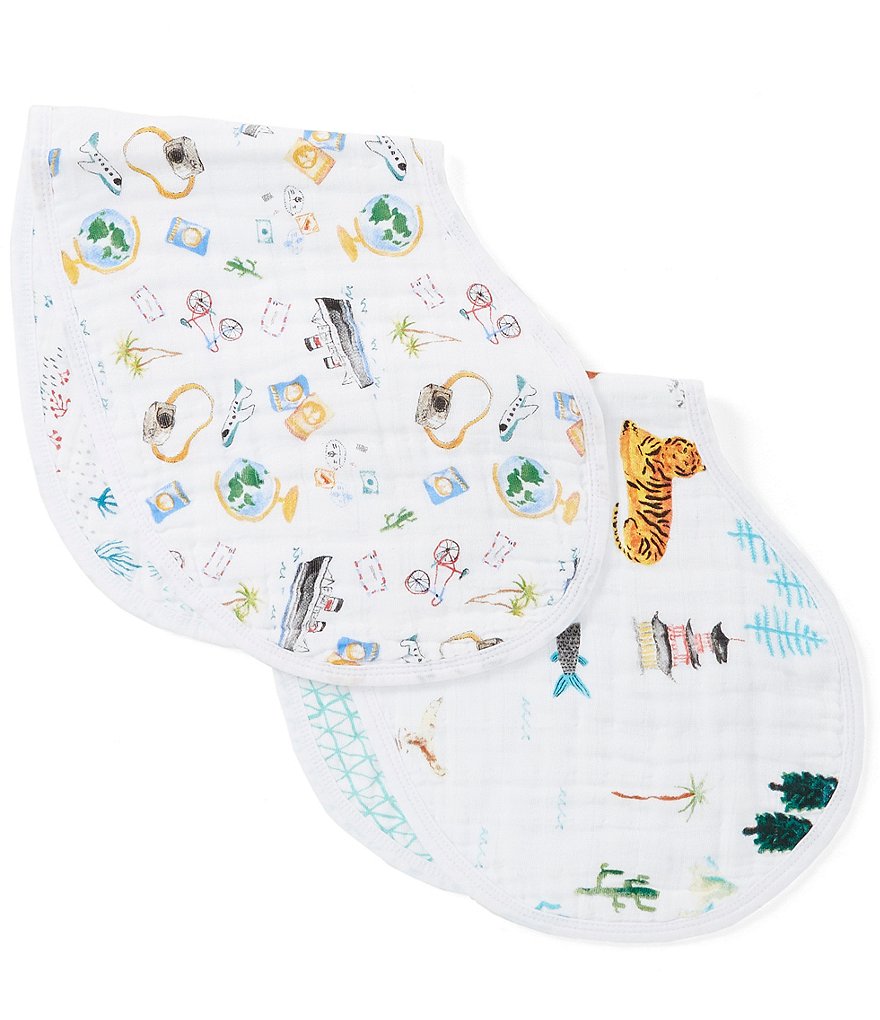 Aden + Anais 2-Pack Muslin Classic Around the World Burpy Bibs