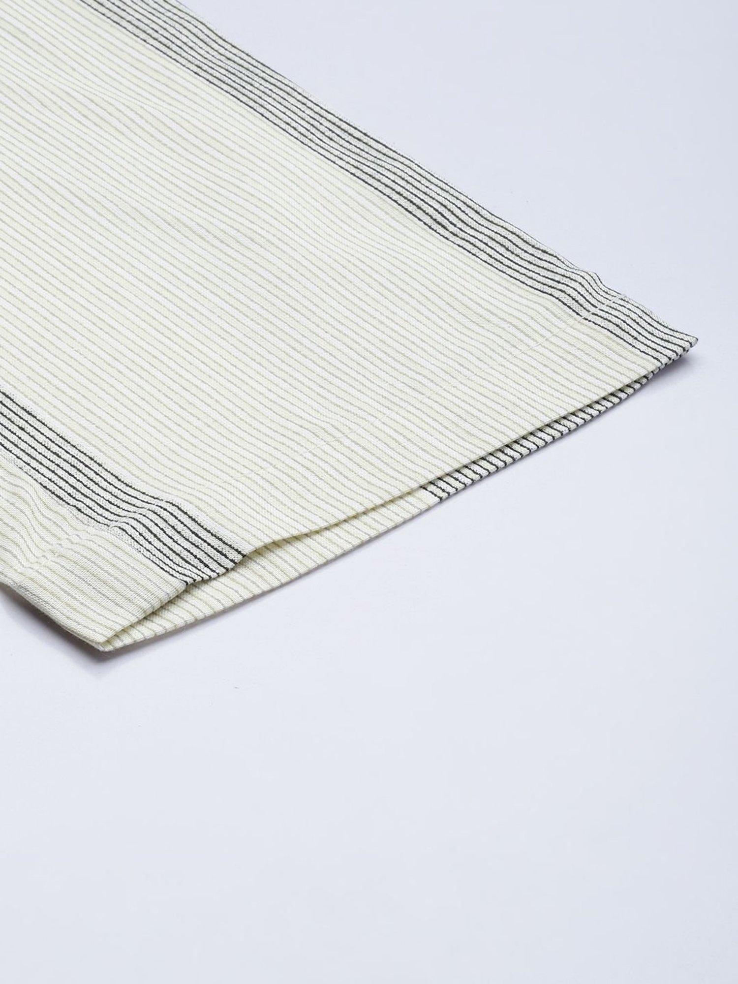 Amukti Off-White Striped Pants