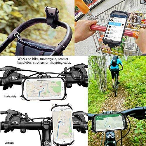 Bike Cell Phone Mount Holder Bicycle Motorcycle Stroller ATV MTB Golf Cart Handlebar Samsung Galaxy S9 Plus, S9, Note 8/9,S8, S8 Plus, S7, Note 5, J7, J7V, Sky PRO, Prime, Perx, J3, J3V (Black)