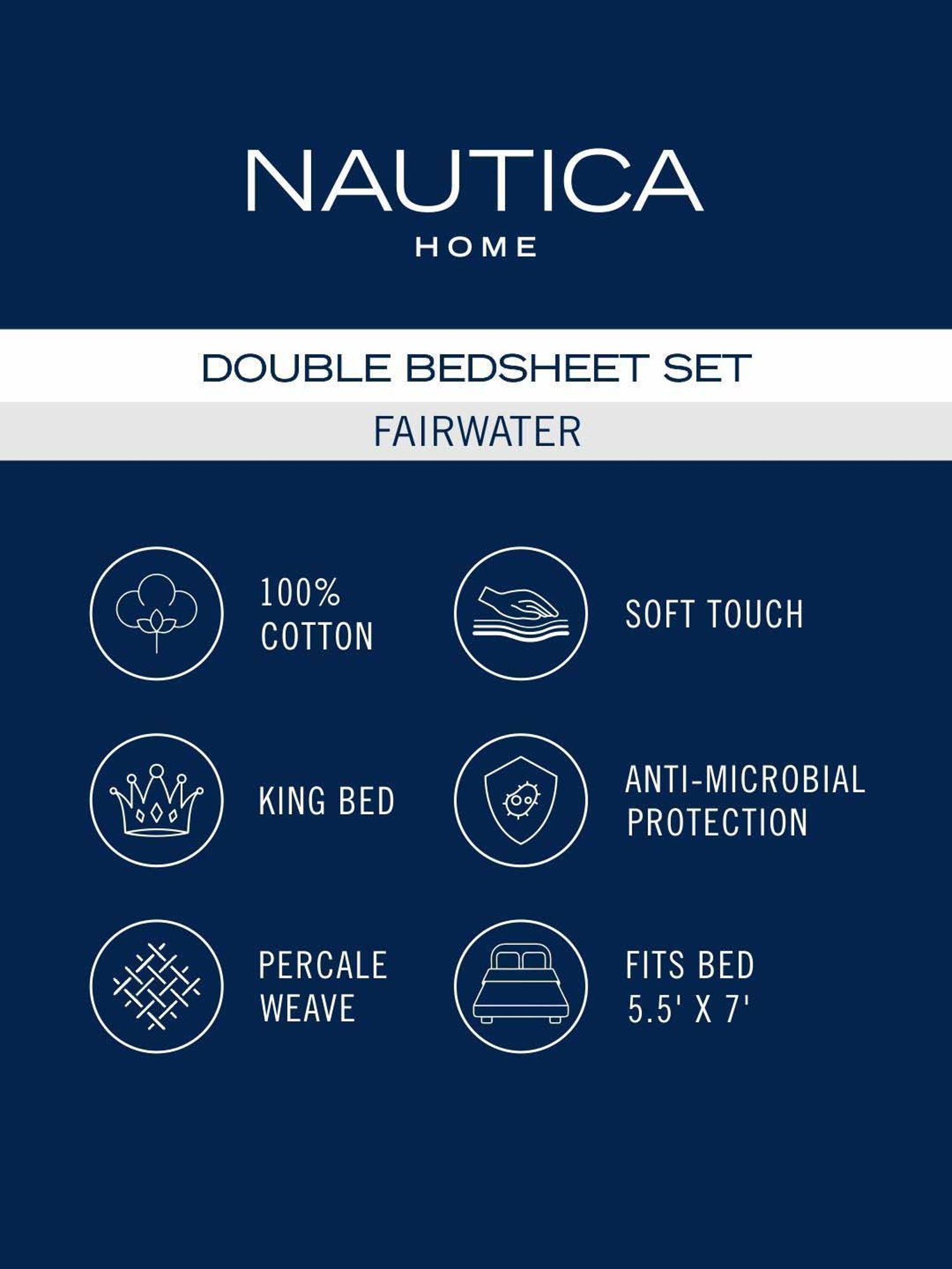 Nautica Fairwater Pink & Maroon 100% Cotton 160 TC King Bed Size With Pillow Covers