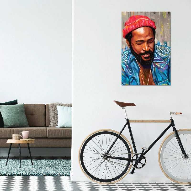 Marvin Gaye by Crixtover Edwin Unframed Wall Canvas - iCanvas