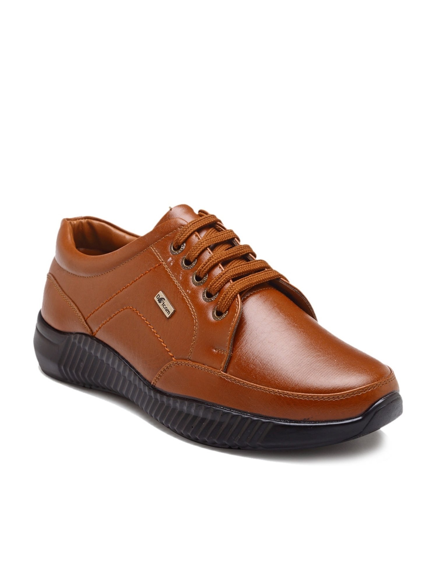 Action Men's Tan Derby Shoes