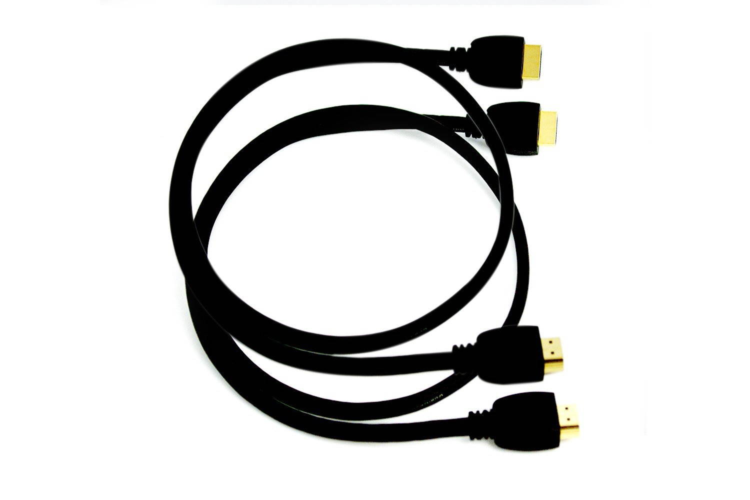 QualGear High Speed HDMI 2.0 Cable with Ethernet (3 Feet - 2 Pack) - 100% OFC Copper, 24K Gold Plated Contacts, Triple-Shielded. Supports 4K Ultra HD, 3D, 18 Gbps, ARC (QG-CBL-HD20-3FT-2PK)