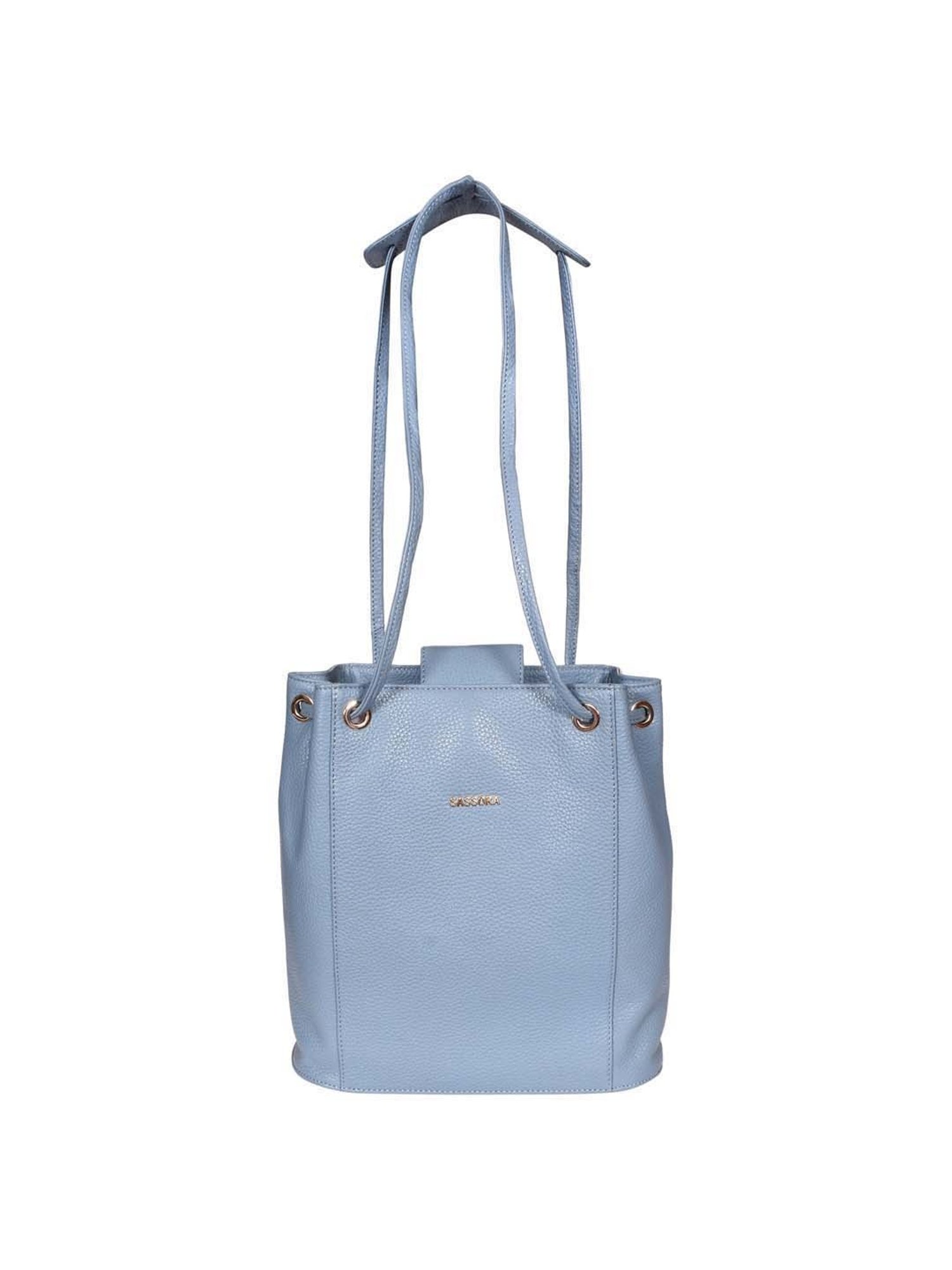 SASSORA Blue Solid Medium Shoulder Bag