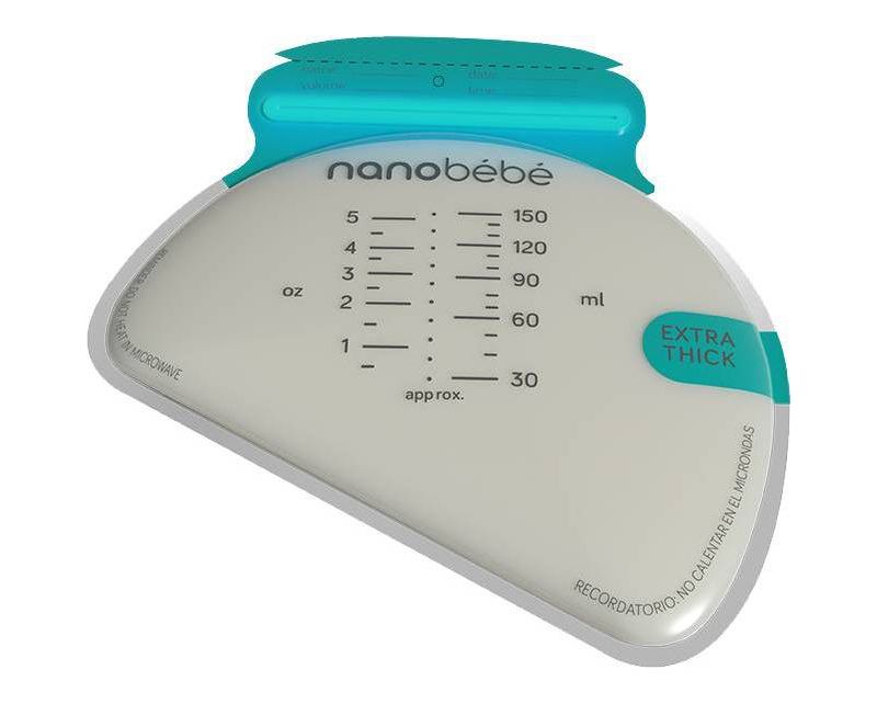 Nanobebe 25 Breast Milk Storage Bags and Organizer - White