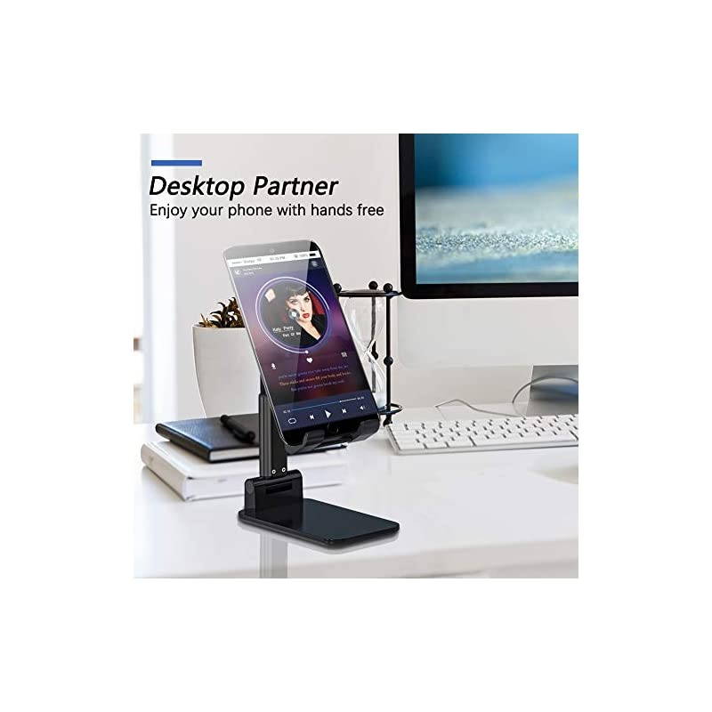 Charger 2 in 1 Charging Station iPhone Holder Cradle Dock for Desk Adjustable Cell Phone Charger Stand Compatible with 11ProMaxXXRXS Max8 Plus Samsung Galaxy S10S9S8