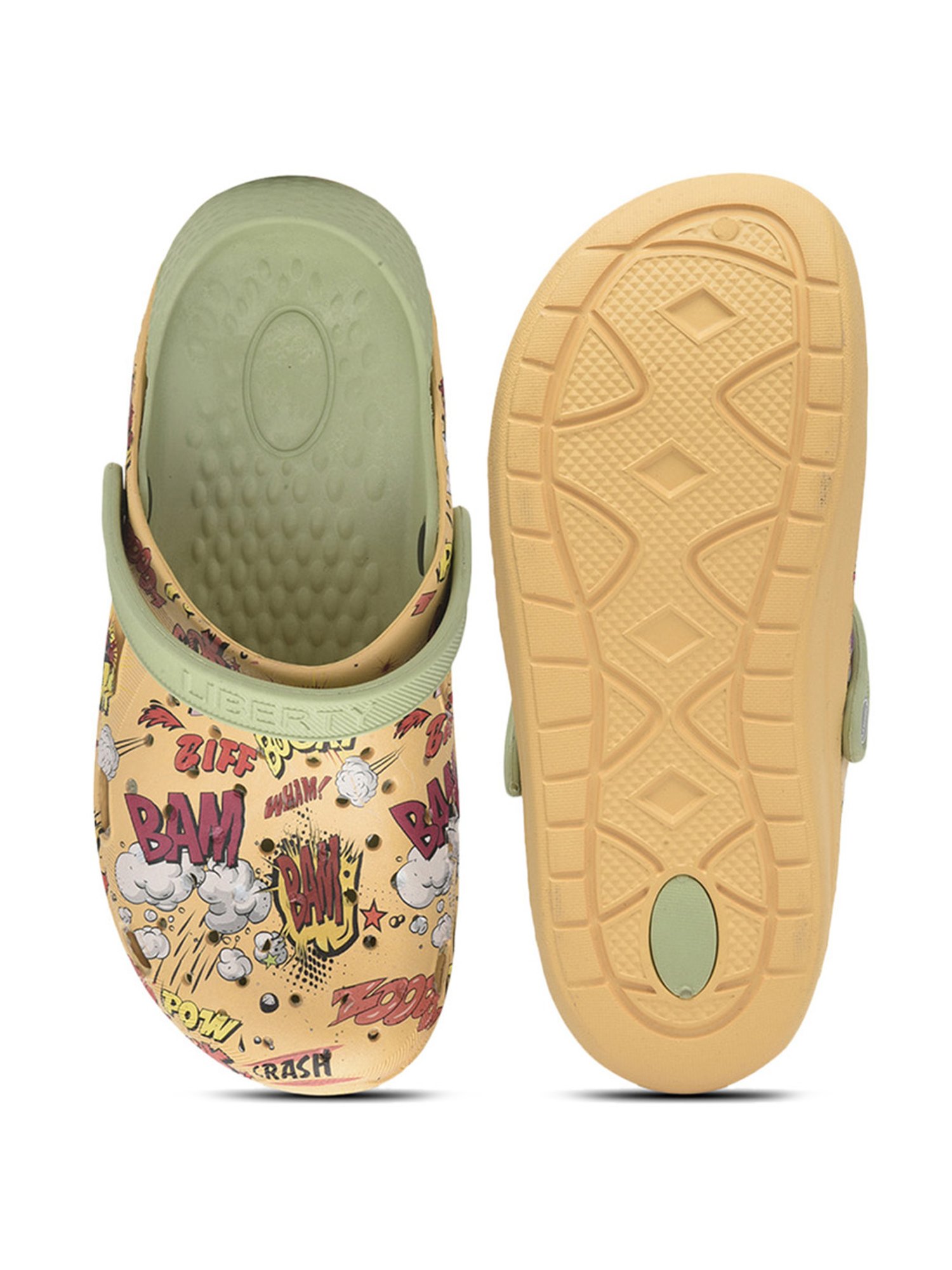 Aha By Liberty Men's Yellow Back Strap Clogs