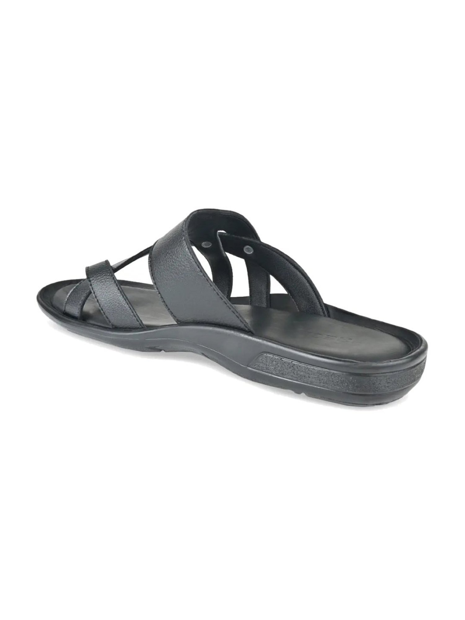 Regal Men's Black Toe Ring Sandals