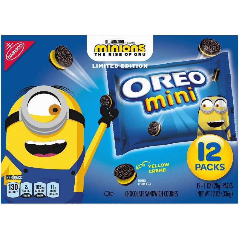 Nabisco Minions Mini Oreo Cookies Limited Edition Cookies - 12ct