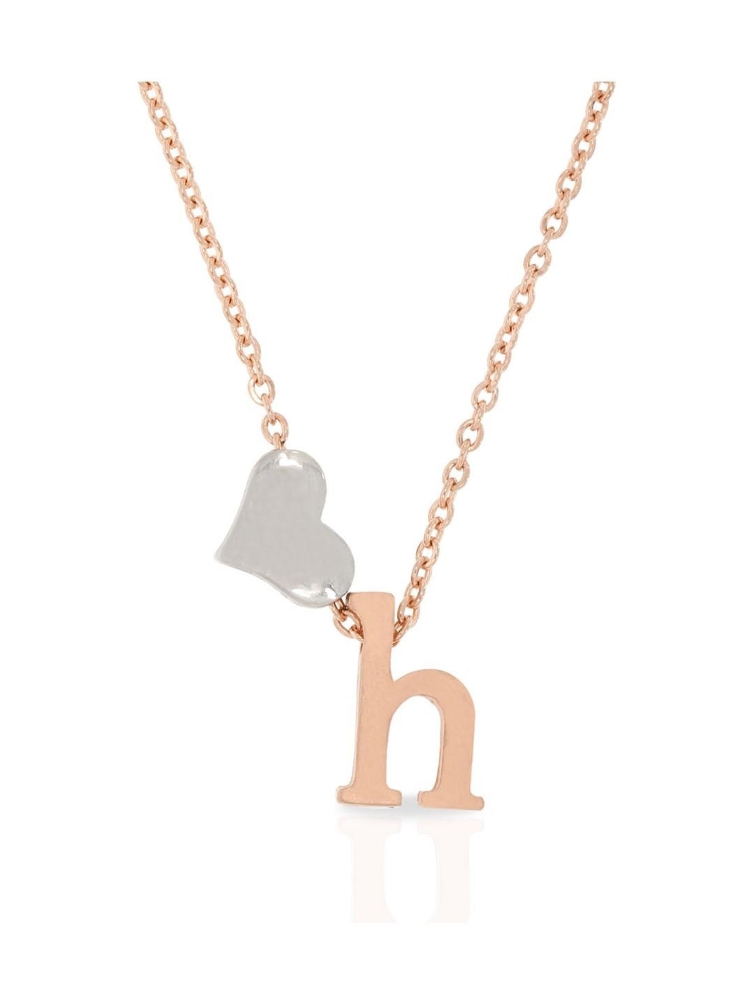 Anayra 92.5 Sterling Silver Initial Letter Charm Pendant without Chain for Women