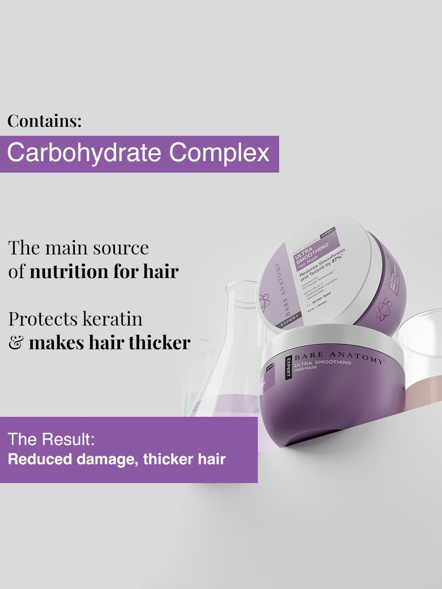 Bare Anatomy Expert Ultra Smoothing Hair Mask - 250 gm