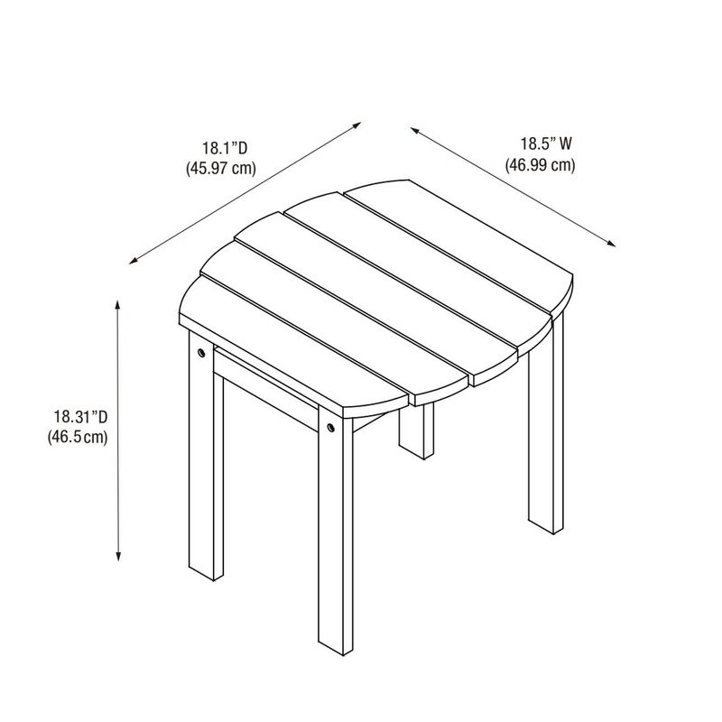 Adirondack End Table - Blue - Linon