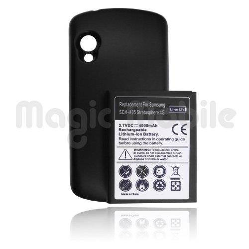bastex samsung stratosphere schi405 lithiumion extended battery with black cover 4000mah