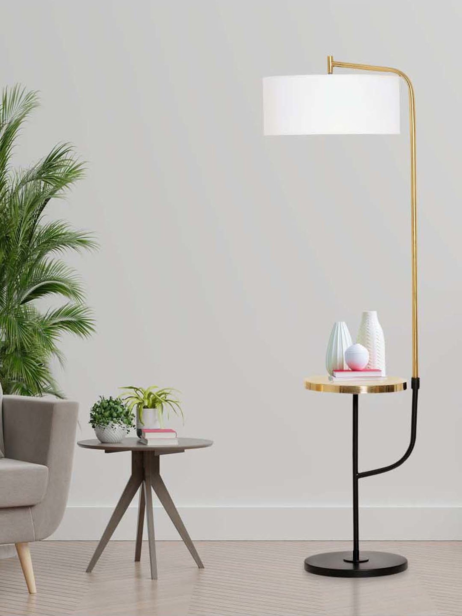 64" x 8.9" x 10.5" Smart Light Full Spectrum Floor Lamp (Includes LED Light Bulb) White - Verilux