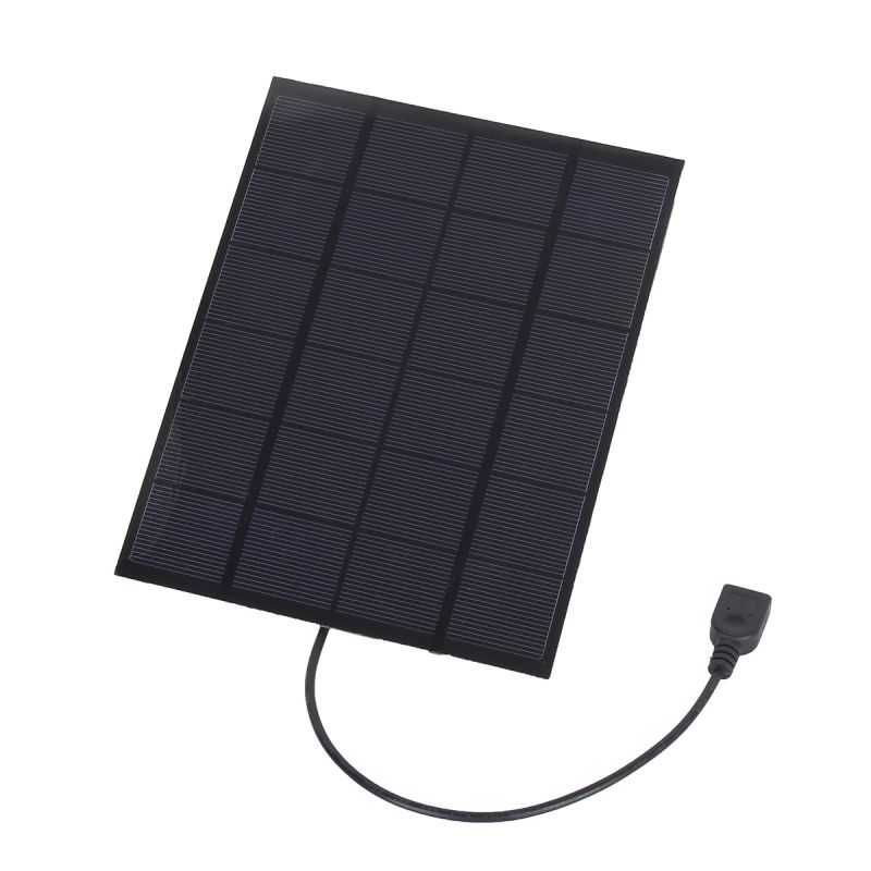 5.5W 5V 860mA Portable Solar Panel Smartphone Charger USB Output Power Bank