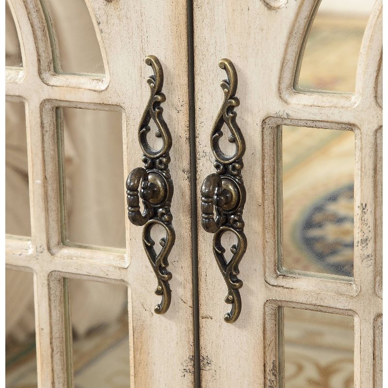 Baskill 4 Door Media Credenza for TVs up to 62" French Cream - Treasure Trove Accents