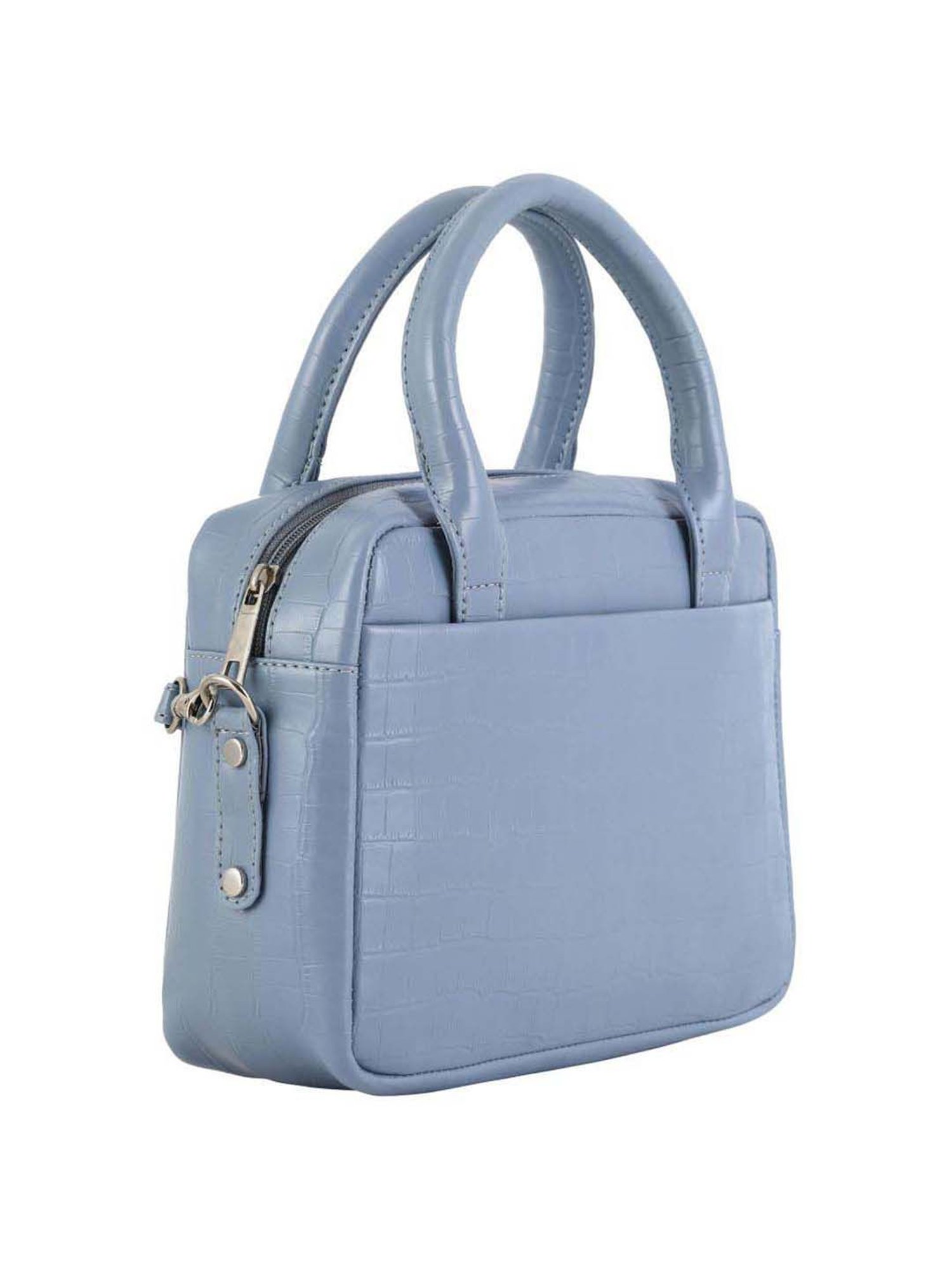 Toteteca Blue Textured Medium Handbag