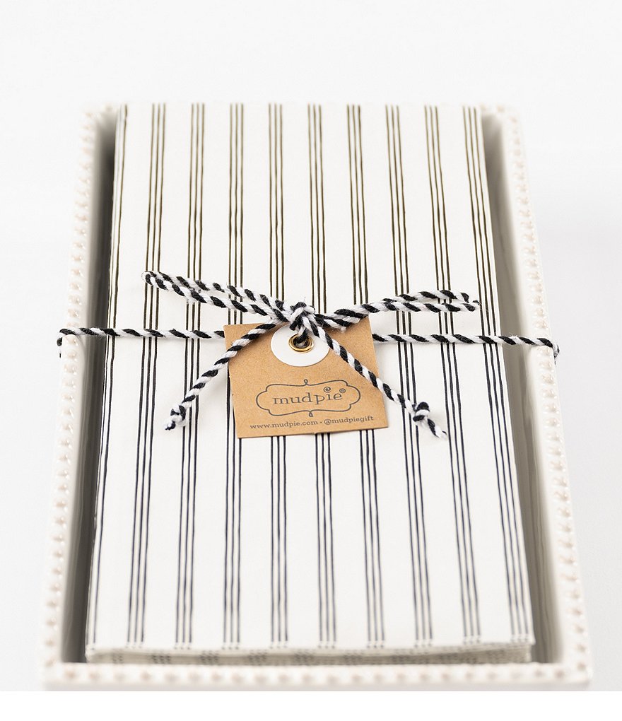 Gourmet Basics by Mikasa Avilla Picnic Plate Napkin and Flatware Storage Caddy with Paper Towel Holder