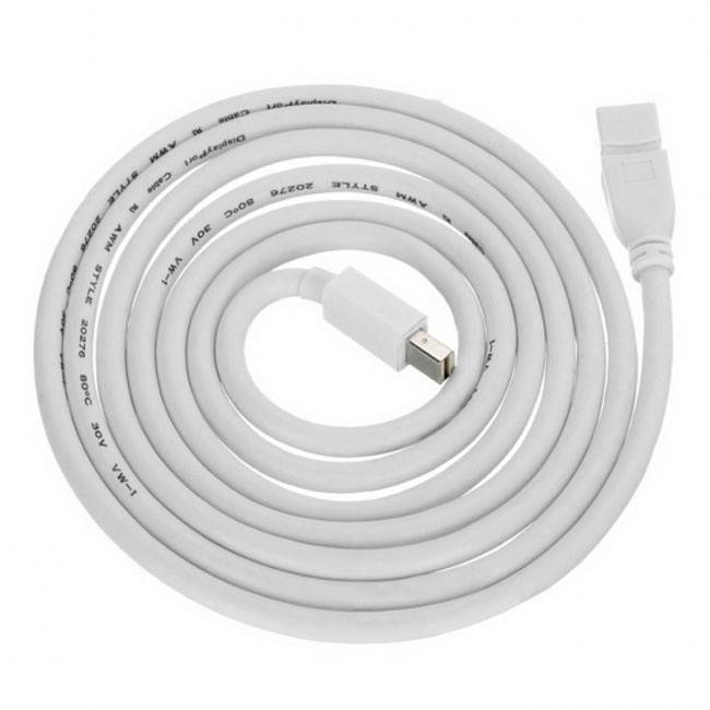 Jimier 6ft Mini DisplayPort Male to Mini DP DisplayPort Female Extension Cable 1.8m DP-019-1.8M