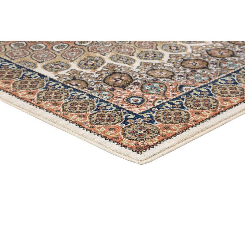 9'6"x12'11" Floral Woven Area Rug New Oat - Karastan