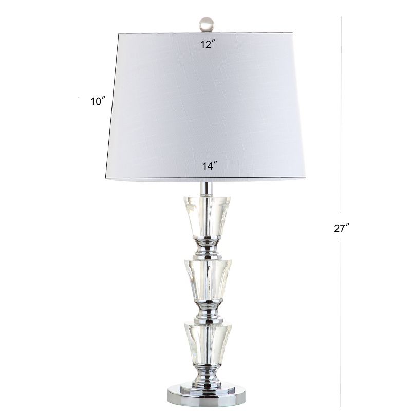 27" (Set of 2) Layla Crystal Table Lamp (Includes LED Light Bulb) Clear - JONATHAN Y