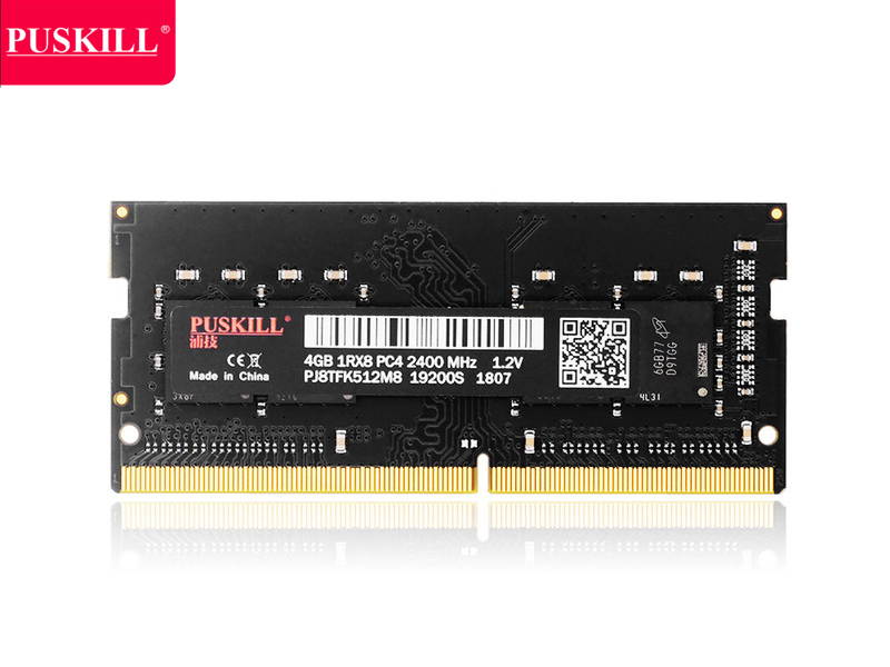 PUSKILL DDR3 1600MHz SODIMM RAM PC3-12800 4G 1.35V CL11 204 Pin Support ECC Unbuffered Laptop Memory Notebook RAM Module for Mac Intel and AMD System