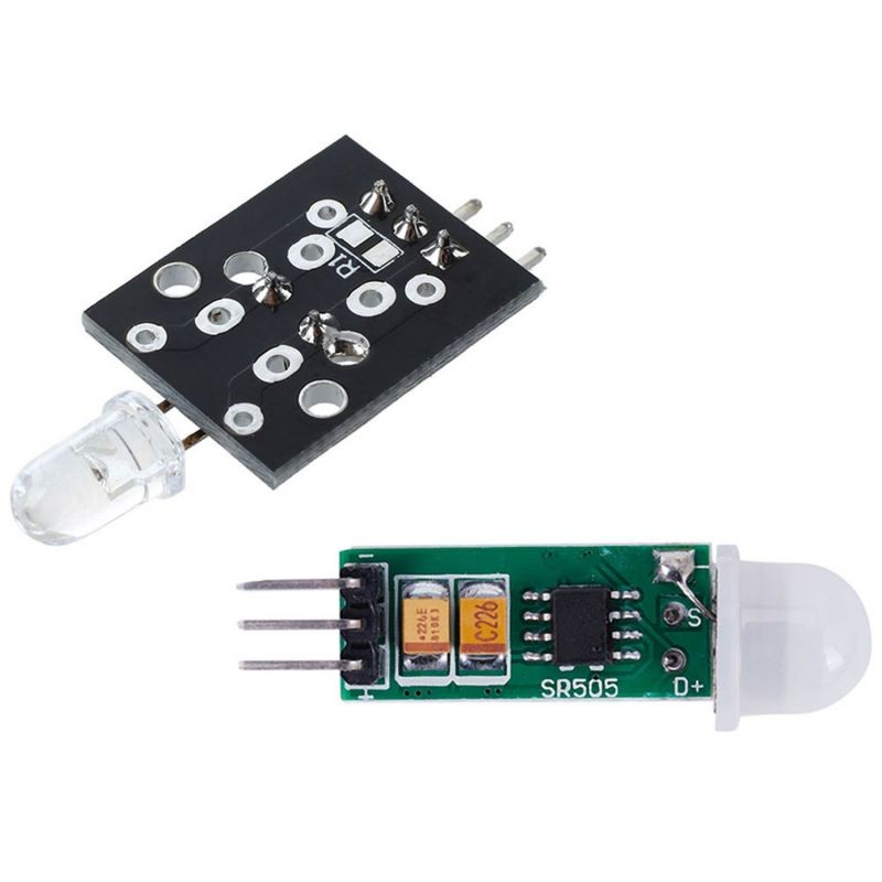 1 Pcs IR Transmitter Module 38KHz PCB 4 X 1,5 X 0,5 cm 4G & 1 Pcs HC-SR505 Mini Infrared PIR Motion Sensor