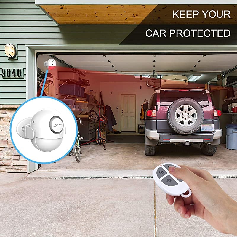Motion Sensor Alarm, Wireless Infrared Home Security System, PIR Motion Detector Alert (125dB, 328ft, Battery Operated) with Remote Control(Key Fob). Model: CP2