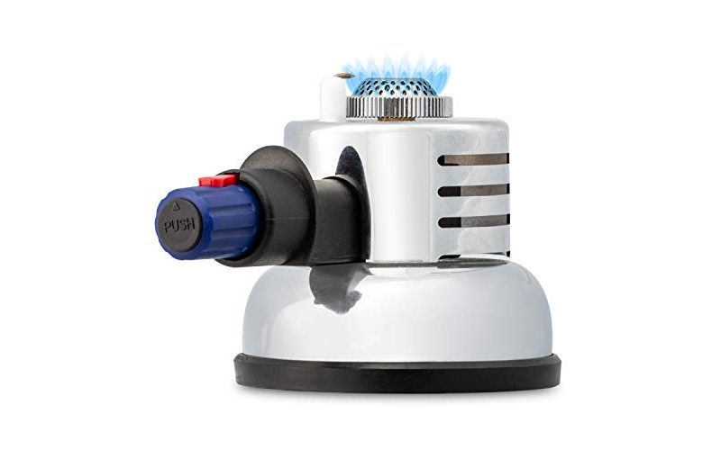 Ivation Butane Micro Burner - Mini Tabletop Butane Burner w/Adjustable Gas Control Knob & Safety Button