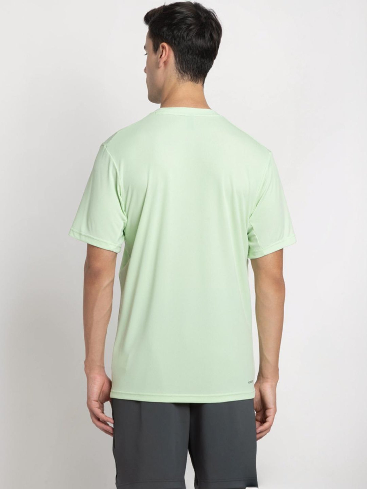 Adidas Green Regular Fit Texture T-Shirt
