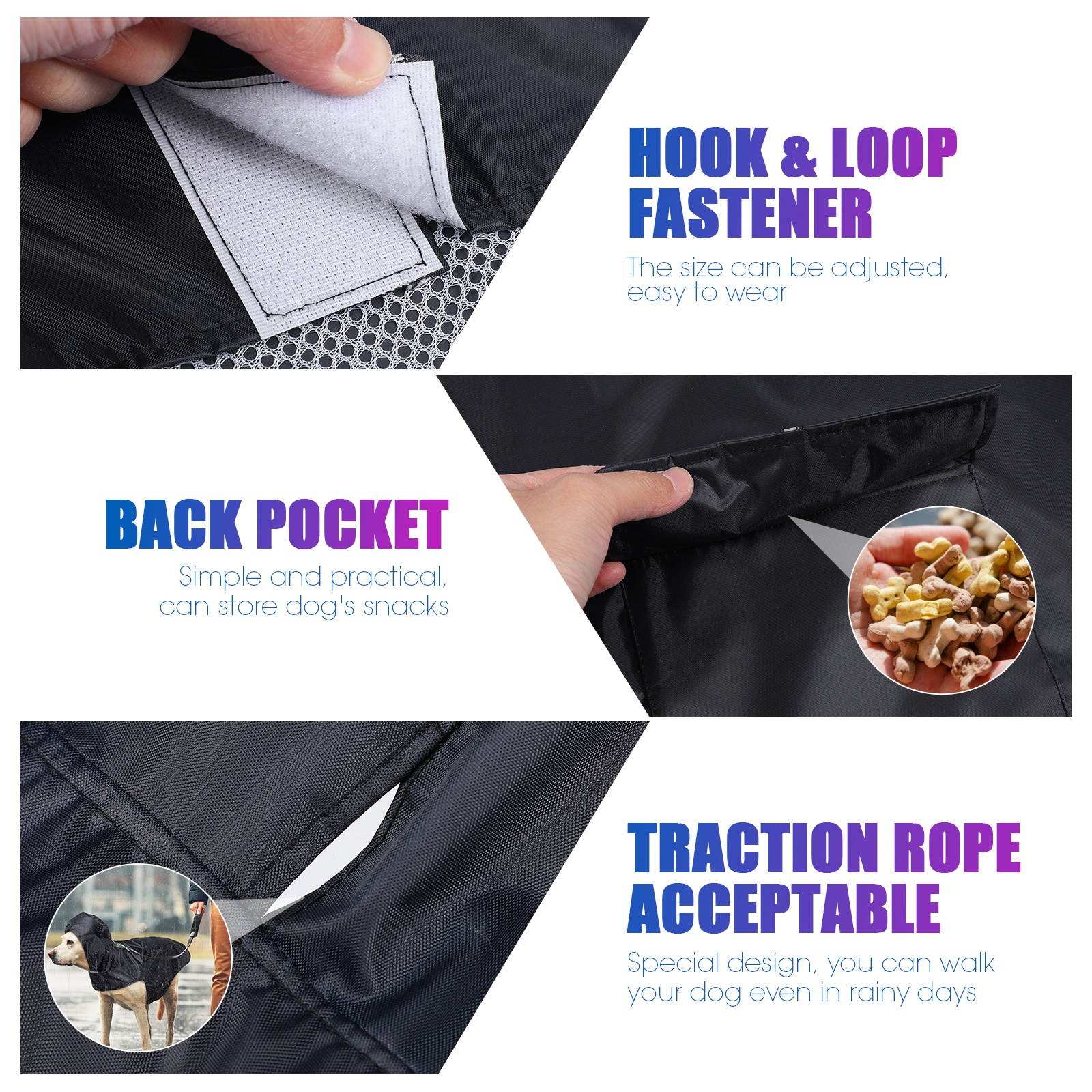 1 Pc Reflective Dog Raincoat Breathable Waterproof Dog Poncho Puppy Raincoat for Outdoor