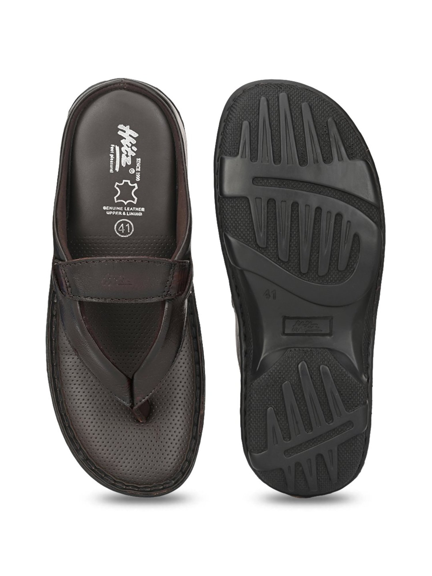 Hitz Men's Brown Thong Sandals