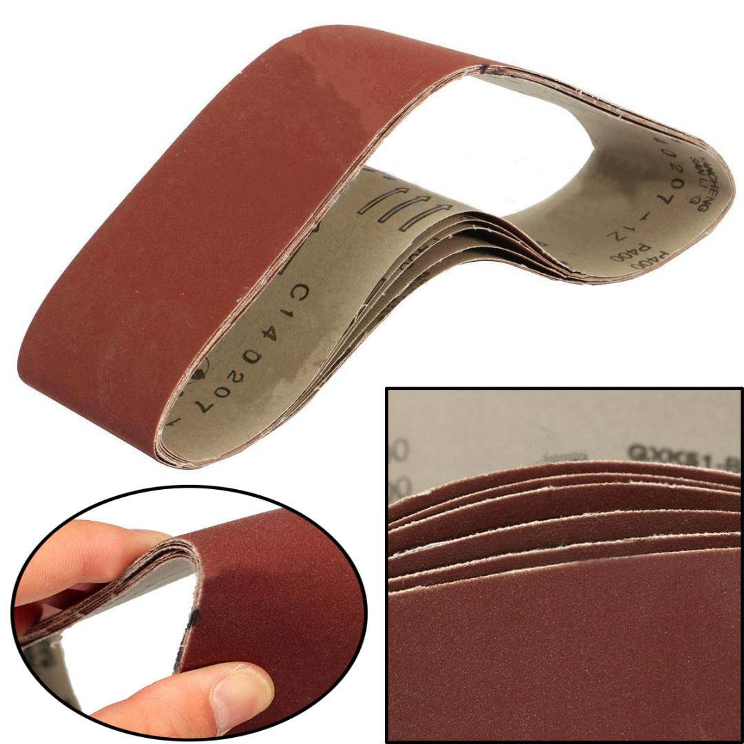 6pcs Heavy Duty 400 Grit Sanding Belt 100x915mm Abrasive Sanding Belts Set For Metal Working Sander Tools