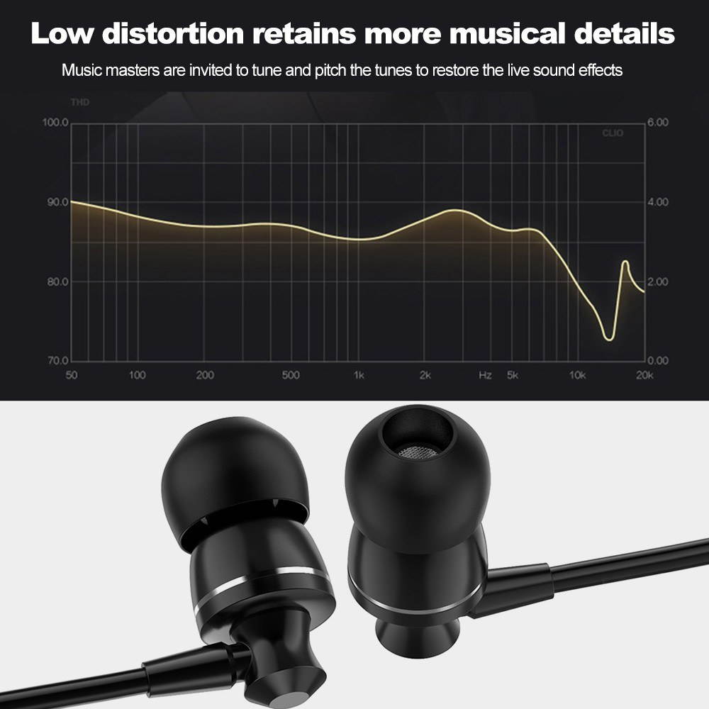 PTM D11 Wired In-ear Earphones Stereo Gaming Headset Metal Headphones with In-line Control & Microphone for PSP iPhone iPad Android Smartphones Tablet PC Laptop