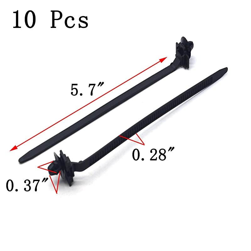Push Mount Cable Zip Tie 67 Inch Length Nylon Tie Wraps with 028 Inch Width in Gray for Wire amp Cord ManagementIndustrialHousehold Use 10 Pack