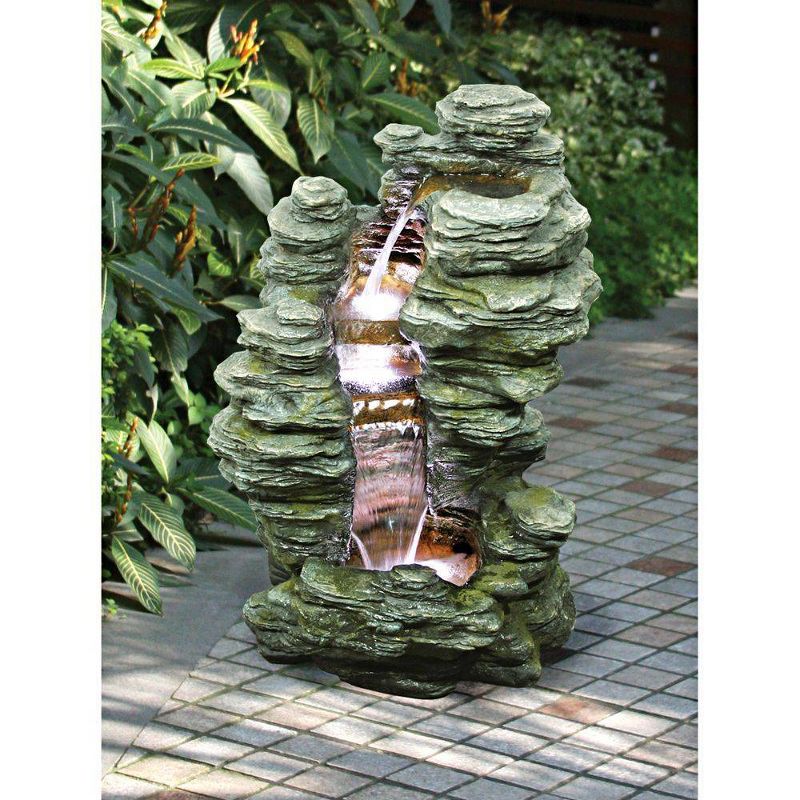 Mineral Point Cascading Garden Fountain - Acorn Hollow