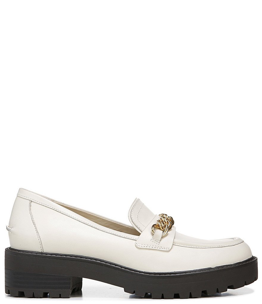 Sam Edelman Taelor Leather Almond Toe Chain Detail Loafers