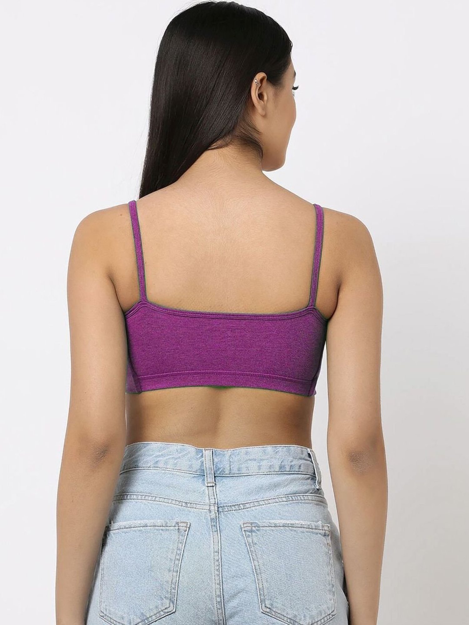 AROUSY Purple & Maroon Cotton Beginner's Bra - Pack Of 3