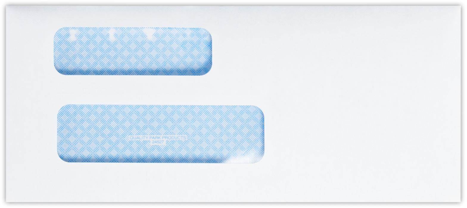#9 Double Window Envelopes (8 13/16 x 3 7/8) - 24lb. Bright White w/ Sec. Tint (1000 Qty.)
