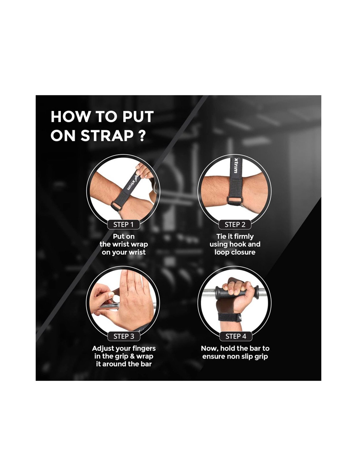 Xtrim Natural Leather Weight Lifting Grip (Brown)