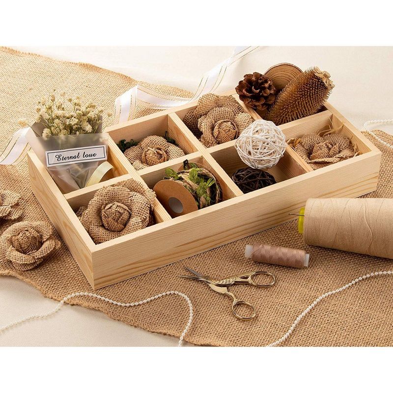 Genie Crafts 12 Pack Lace Burlap Fabric Flower Embellishments for Arts and Craft, Wedding Decorations, 2.5 In