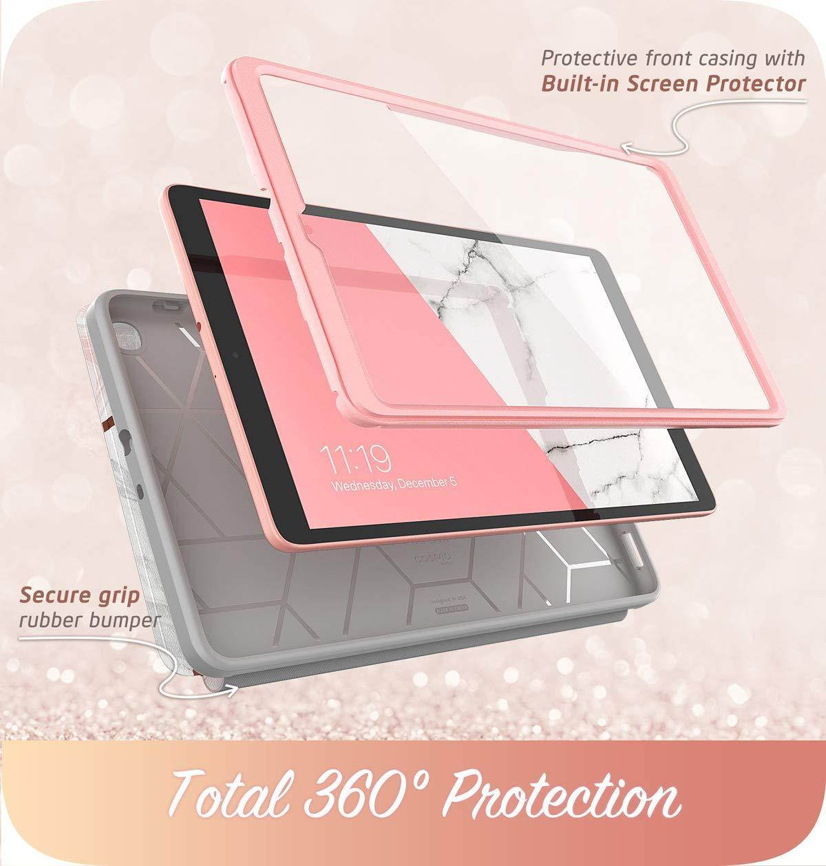 i-Blason Case Designed for Galaxy Tab A 10.1 (SM-T510/T515) 2019, [Cosmo] Full-Body Protection with Built-in Screen Protector Case for Samsung Galaxy Tab A 10.1 2019 Release (Marble)