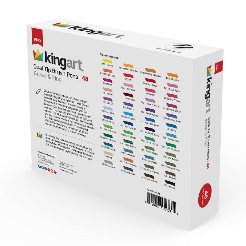 48ct  Pro Dual Tip Brush Pens - Kingart