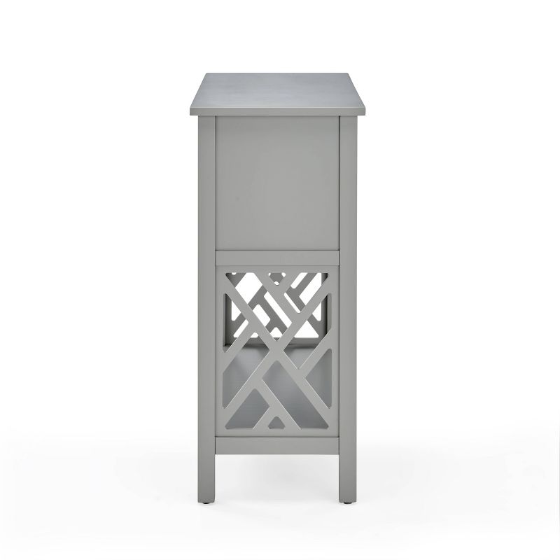 32" Middlebury Wood Console Table with 4 Drawers Gray - Alaterre Furniture